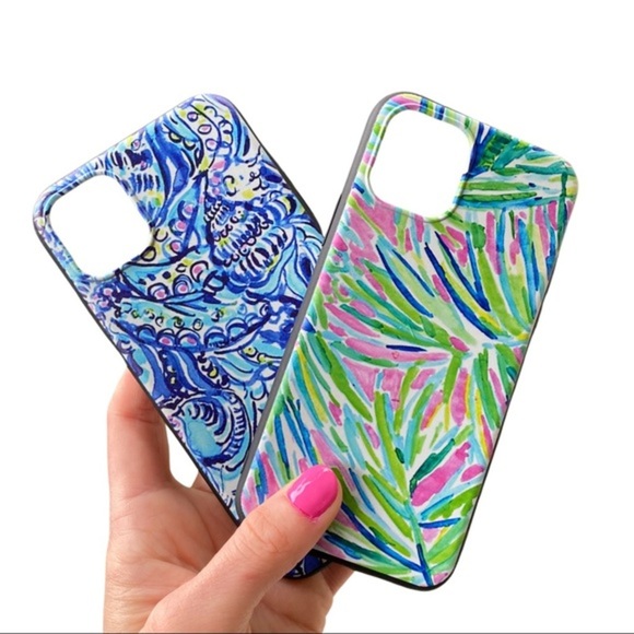 IPhone 11 Lilly Style Preppy Blue Pink Phone Case - Picture 4 of 10